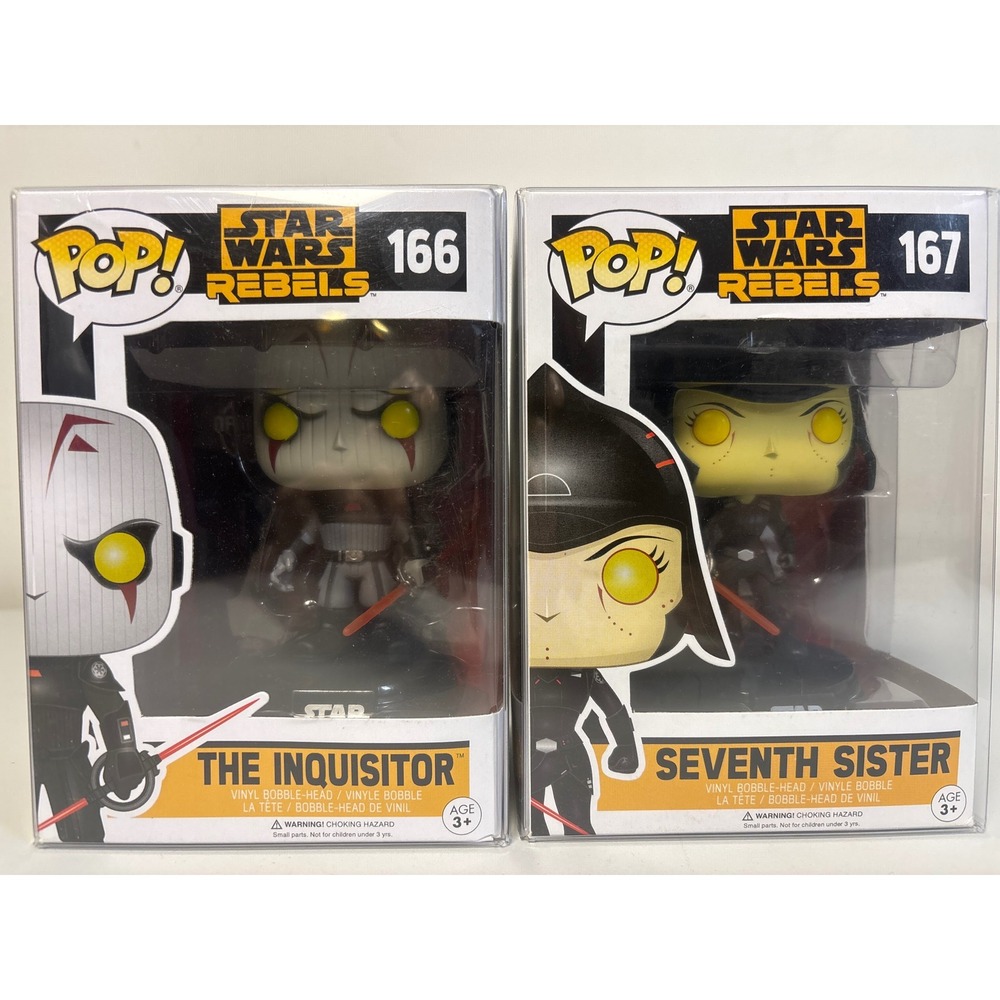 Funko Pop Star Wars Rebels The Inquisitor 166 Seventh Sister 167 Vinyl Figures